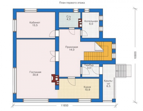 План первого этажа дома 53-52