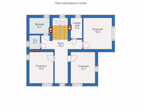 План мансардного этажа дома 53-61
