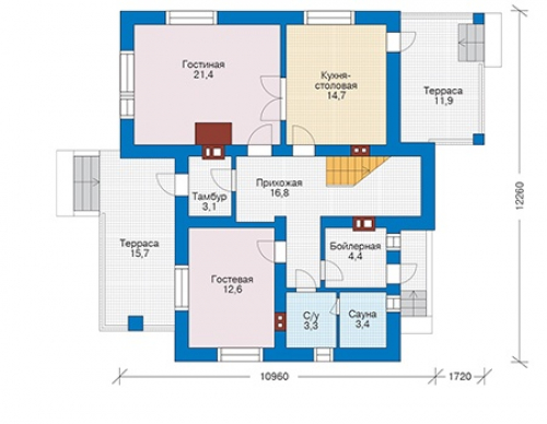 План первого этажа дома 56-31