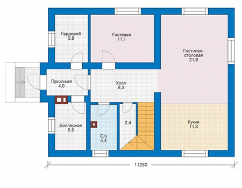 План первого этажа дома 56-35