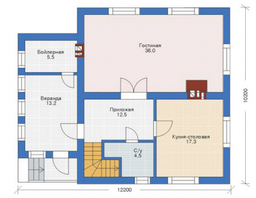 План первого этажа дома 70-89