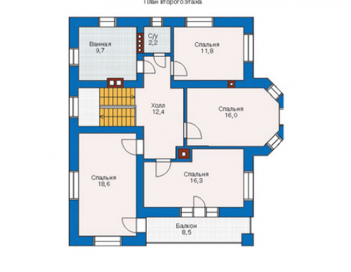 План второго этажа дома 71-11