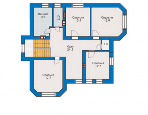 План второго этажа дома 71-12