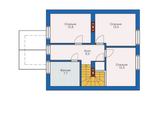 План мансардного этажа дома 71-14