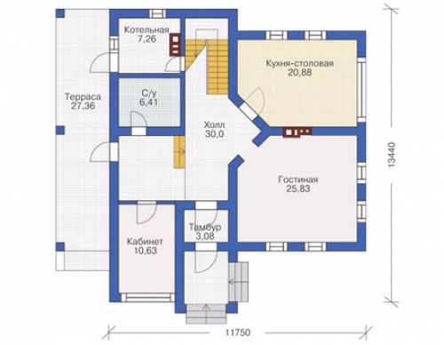 План первого этажа дома 71-21