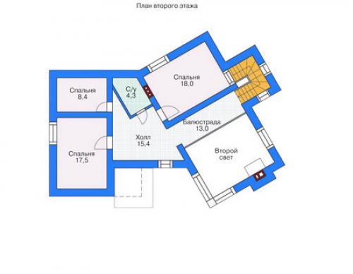 План второго этажа дома 71-31