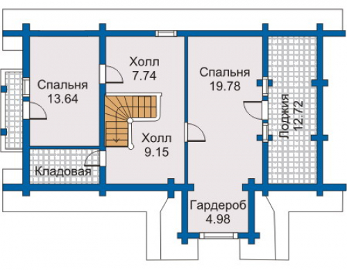 План второго этажа дома 10-06