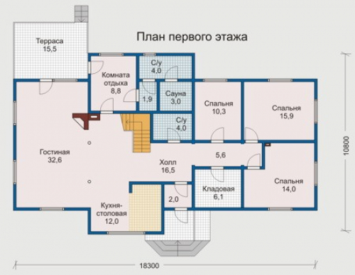 План первого этажа дома 10-11