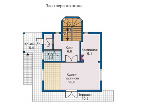 План первого этажа дома 10-40