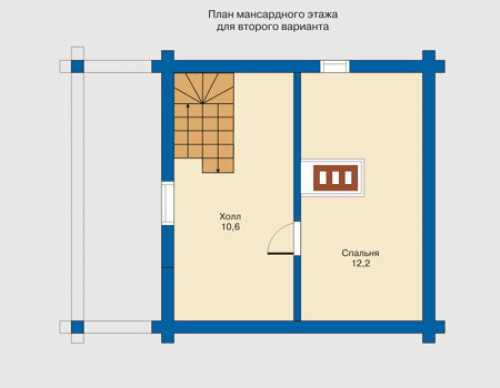 План мансардного этажа дома 10-47