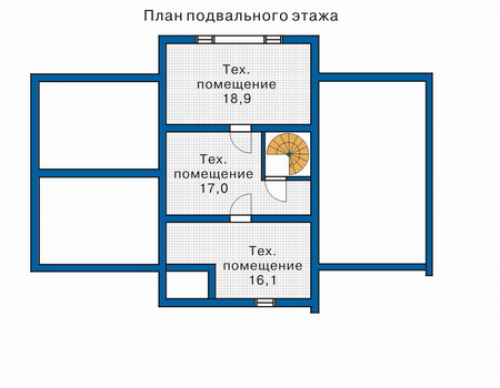 План цокольного этажа дома 10-48