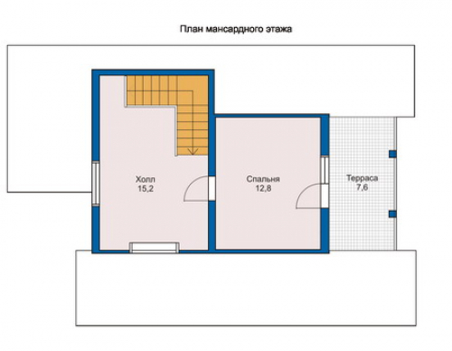 План мансардного этажа дома 10-59