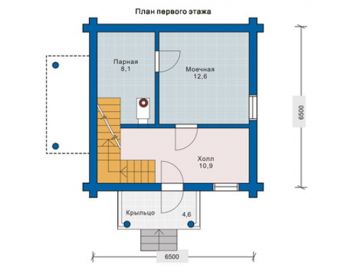 План первого этажа дома 10-68