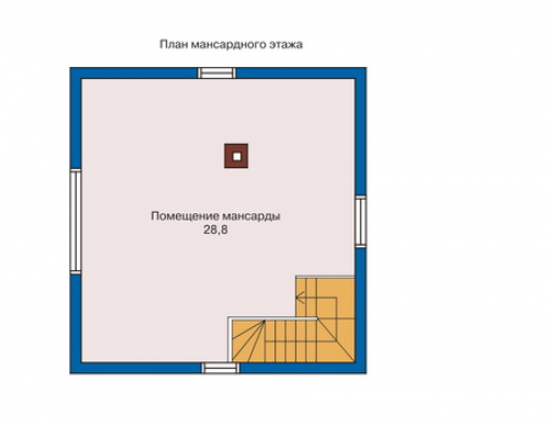 План мансардного этажа дома 10-79