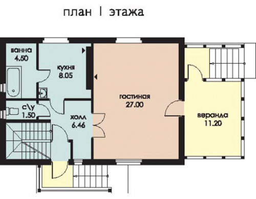 План первого этажа дома 11-28
