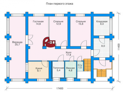 План первого этажа дома 11-31