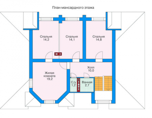 План мансардного этажа дома 11-31