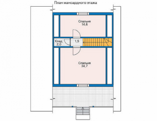 План мансардного этажа дома 11-53