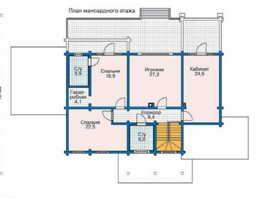 План второго этажа дома 11-55