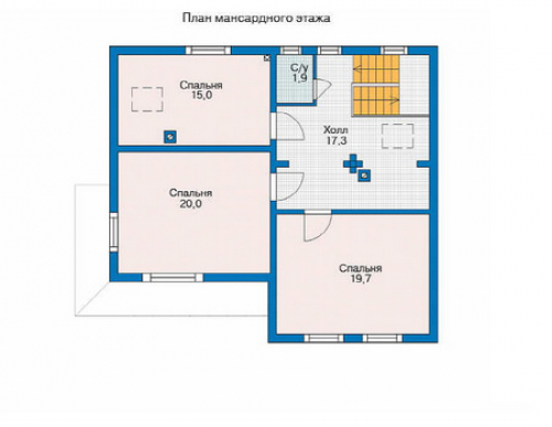 План мансардного этажа дома 11-56