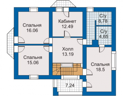 План второго этажа дома 30-27