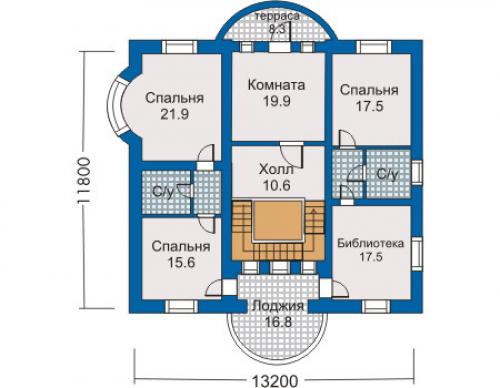 План второго этажа дома 30-33