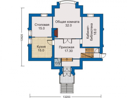 План первого этажа дома 30-43