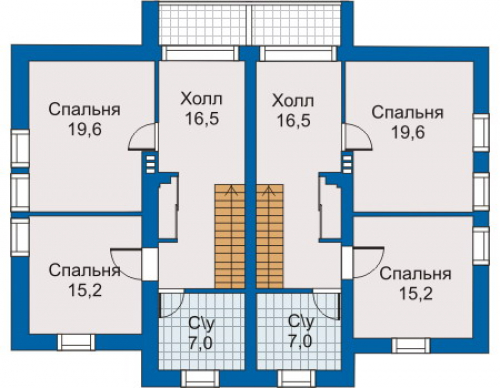 План второго этажа дома 30-44