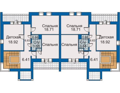 План второго этажа дома 30-97