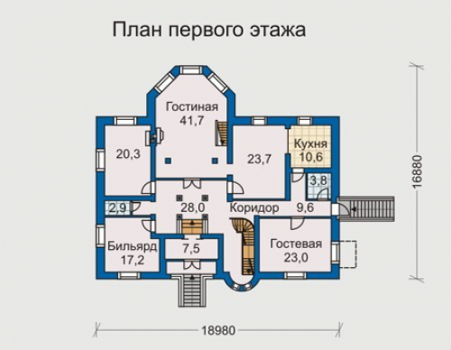 План первого этажа дома 31-37