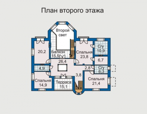 План второго этажа дома 31-37