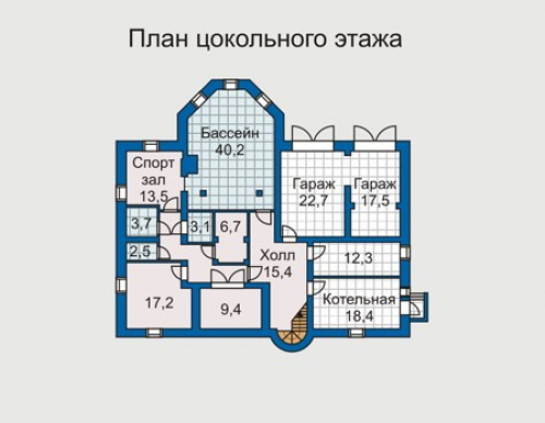 План цокольного этажа дома 31-37