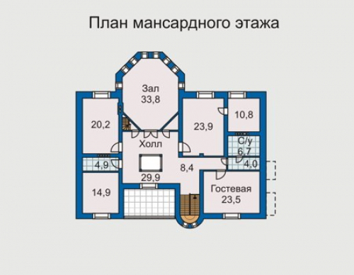 План мансардного этажа дома 31-37