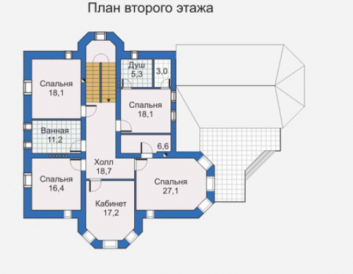 План второго этажа дома 31-40