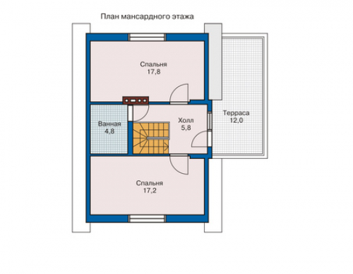 План мансардного этажа дома 31-44