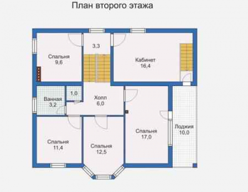 План второго этажа дома 31-45