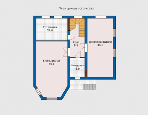 План цокольного этажа дома 31-71