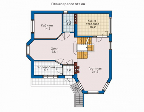План первого этажа дома 32-21