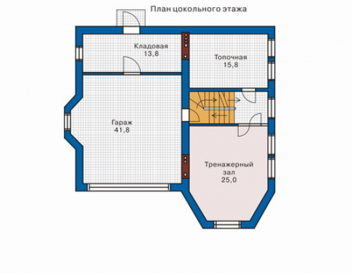 План цокольного этажа дома 32-21