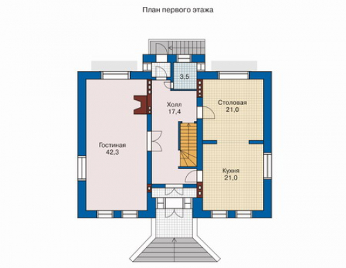 План первого этажа дома 32-36