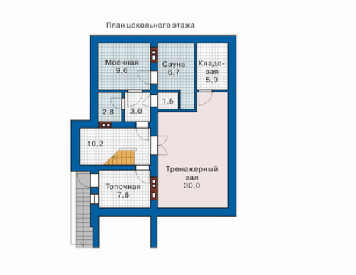 План цокольного этажа дома 32-41