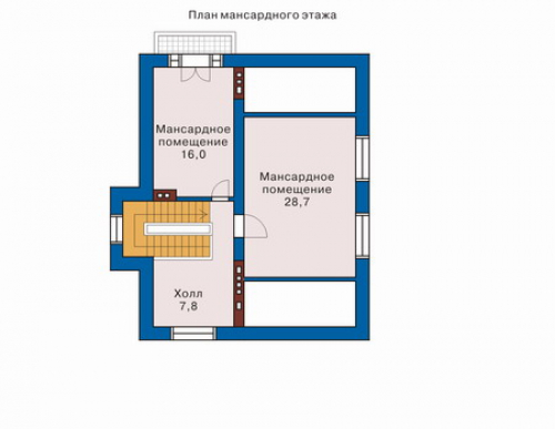 План мансардного этажа дома 32-41