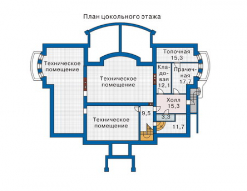 План цокольного этажа дома 33-10