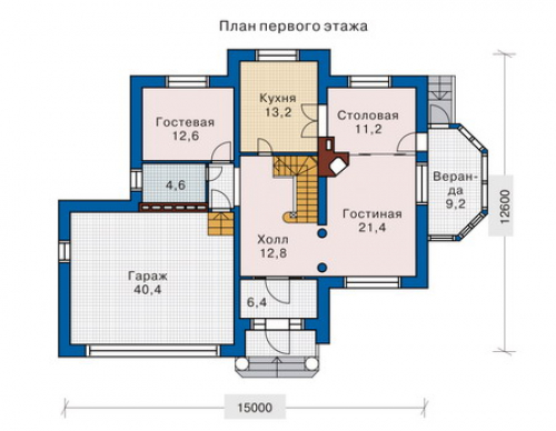 План первого этажа дома 33-11