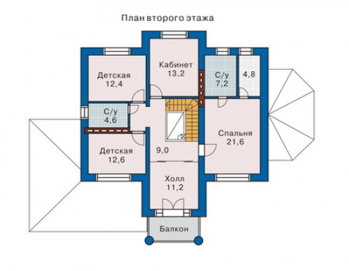 План второго этажа дома 33-11