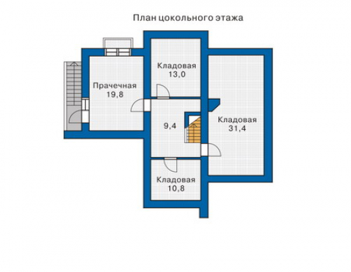 План цокольного этажа дома 33-11