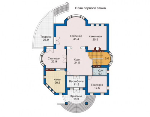 План первого этажа дома 33-12