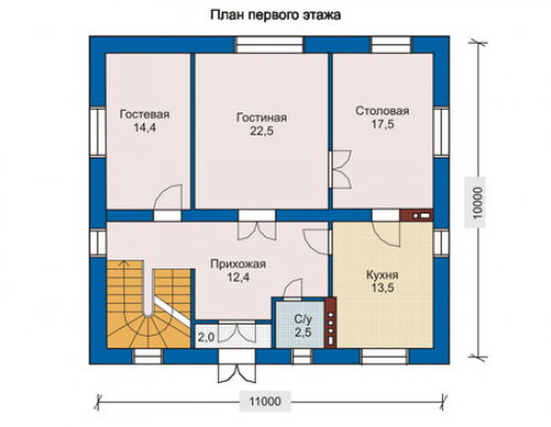 План первого этажа дома 33-30