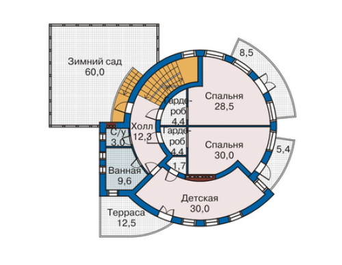 План второго этажа дома 33-99