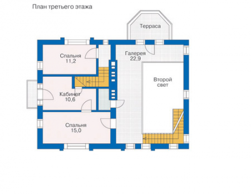План мансардного этажа дома 35-48